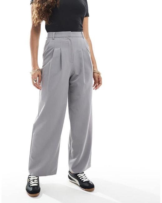 Pantalones De Sastre De Pernera Ancha De Miss Selfridge de color Black