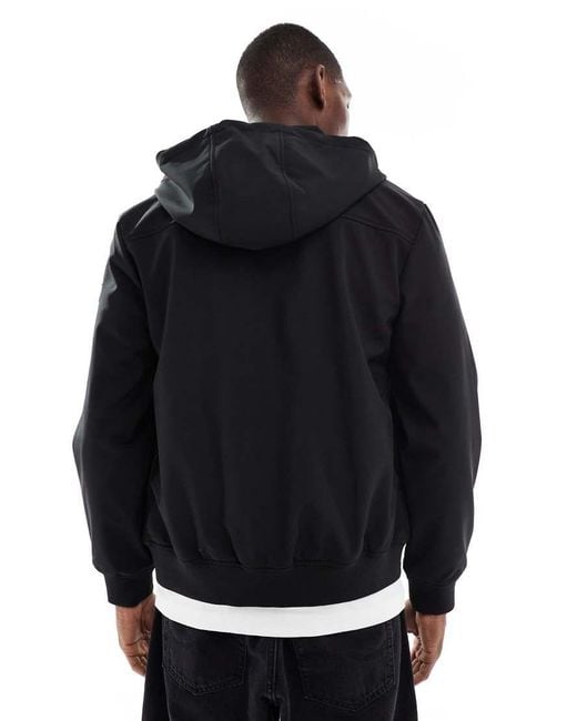 Only & Sons Blue Zip Through Soft Shell Bomber Jacket for men