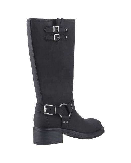 Rocket Dog Black Nash Tall Biker Boots