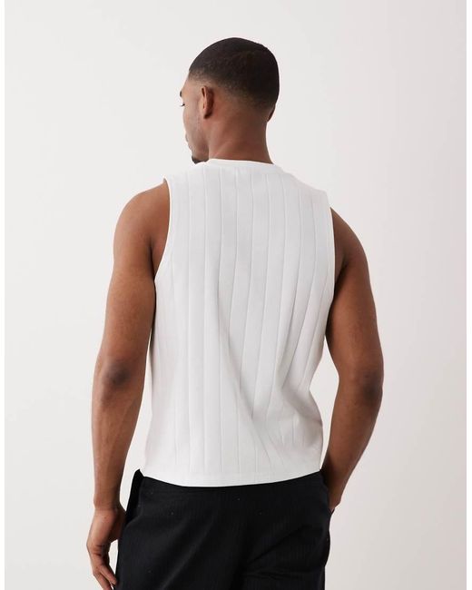 ASOS Natural Heavyweight Regular Fit Tank for men