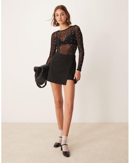 Pimkie Black Side Split Skort