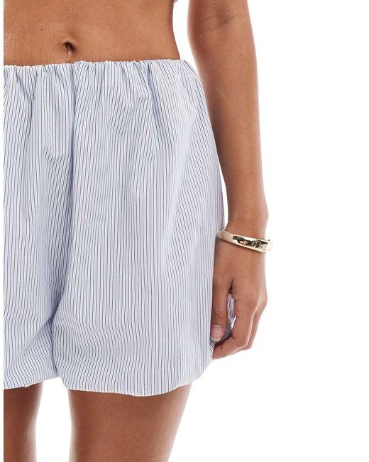 ASOS Gestreepte Bloomer-Short in het White