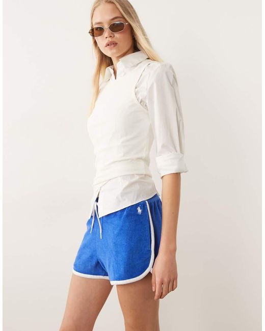 Polo Ralph Lauren White Knit Sport Shorts