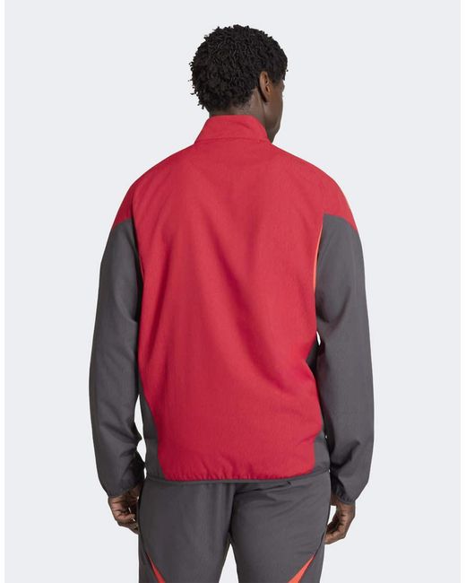 Adidas Originals Red Liverpool Fc Tiro 25 Competition Presentation Jacket for men