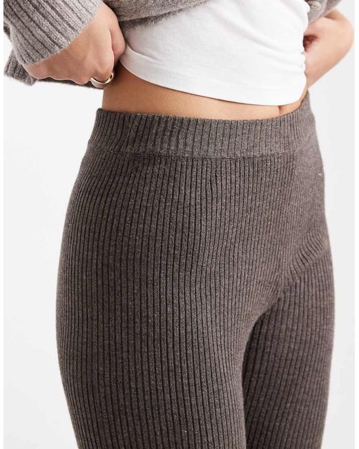 Mango White Teen Flared leggings