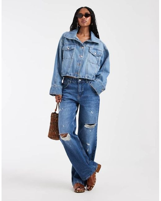 Free People Blue Side To Side Jacket