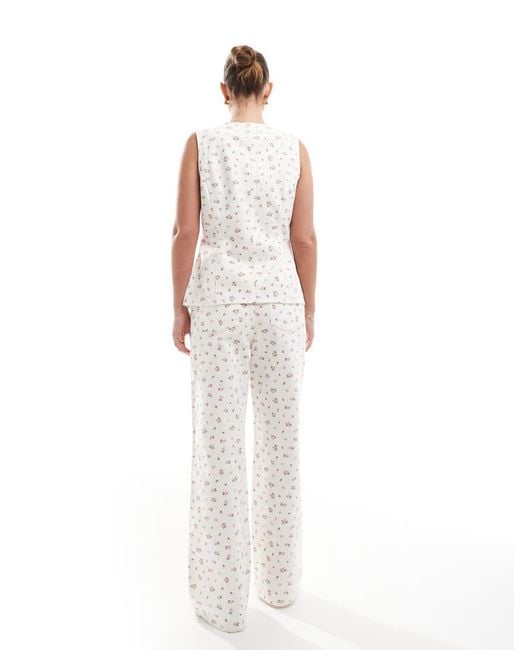 Threadbare White Co-ord Wide Leg Jeans