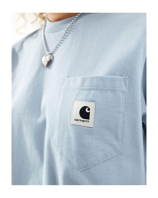 Camiseta con bolsillo en de Carhartt de color Blue