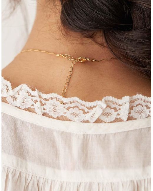 Orelia Brown Fine Wave Chain Necklace