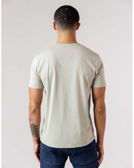 French Connection Blue 3 Pack Cotton Crew Neck Short Sleeve Chest Pocket T-Shirts for men