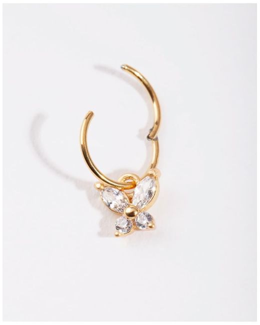 Lovisa White Surgical Steel Cubic Zirconia Clicker Earring