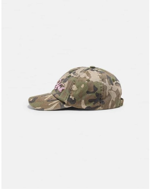 Stradivarius Gray Camouflage Print Cap