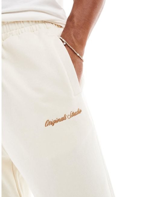 Jack & Jones White Relaxed Fit jogger for men