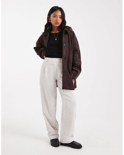 ASOS White Asos Design Petite Slim Leg Pants