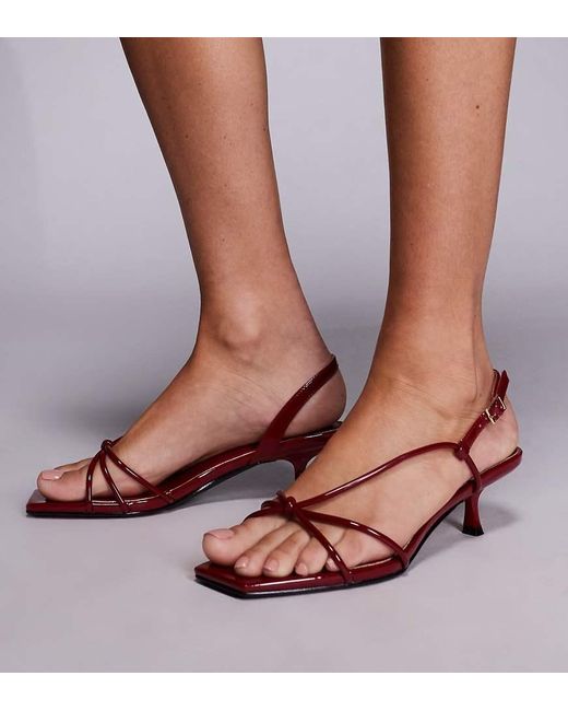 SIMMI Brown Simmi London Wide Fit Haylee Kitten Heeled Strappy Sandals