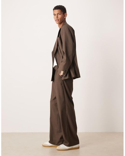 House Of Sunny Natural Pleated And Tailored Suit Pants for men