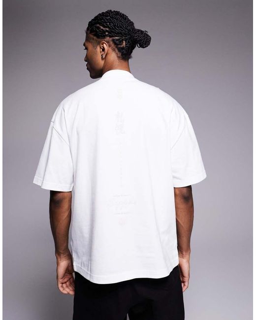 River Island White 'yokosuka' Cobra Graphic T-shirt for men