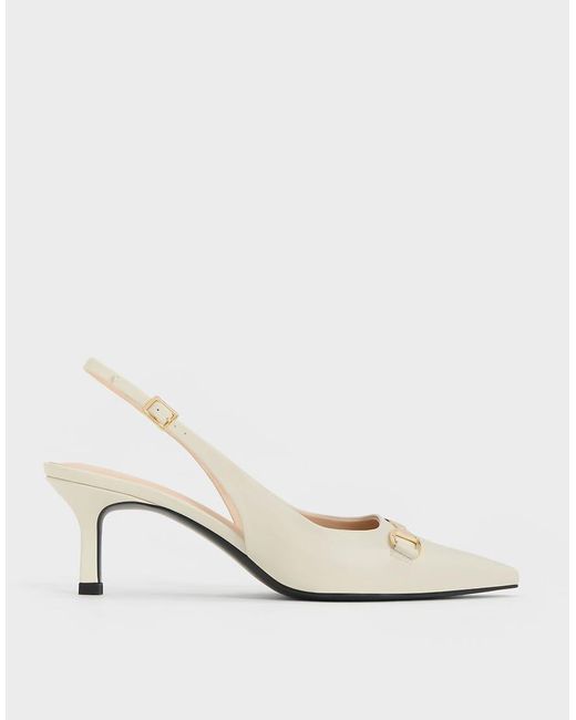 Charles & Keith Natural Leslie Slingback Pumps