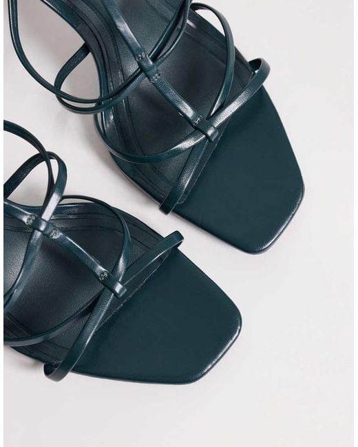 ASOS Metallic Natalia Caged T Bar High Heel Sandals
