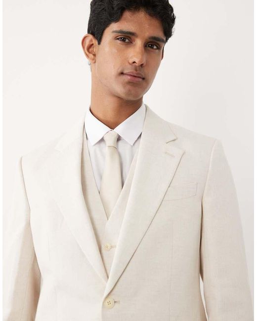 ASOS Natural Slim Suit Jacket for men