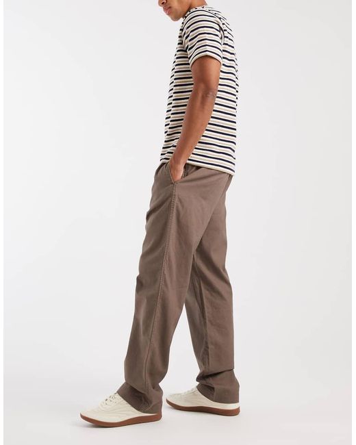 Gap Natural Pull On Linen Mix Trousers