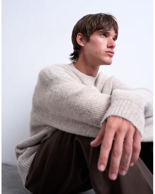Topman – oversize-pullover in Gray für Herren