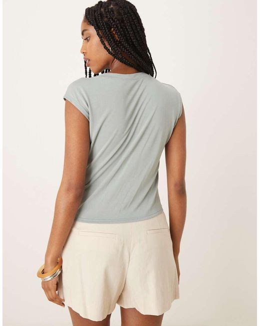 ASOS Natural Modal Vest With Hardware Shoulder Detail