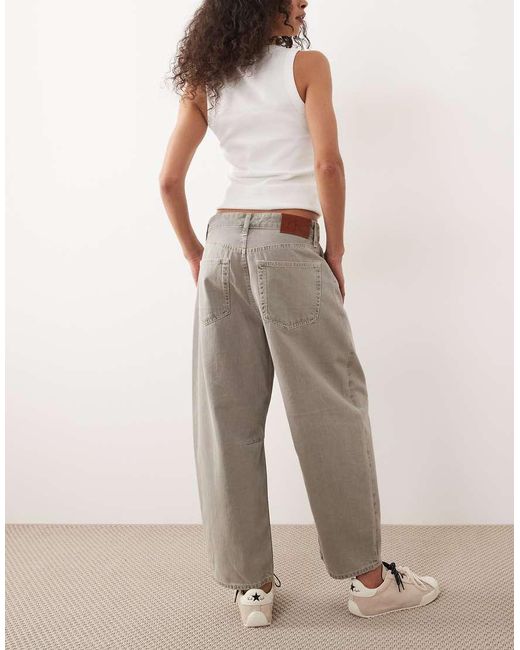Calvin Klein Natural Cropped Barrel Leg Jean