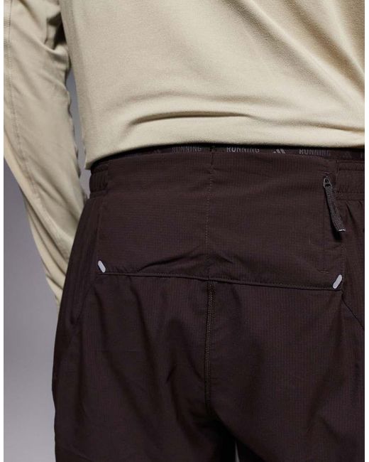 Adidas Originals Gray Adidas Running Adi365 Shorts With Reflective 3 Stripes for men