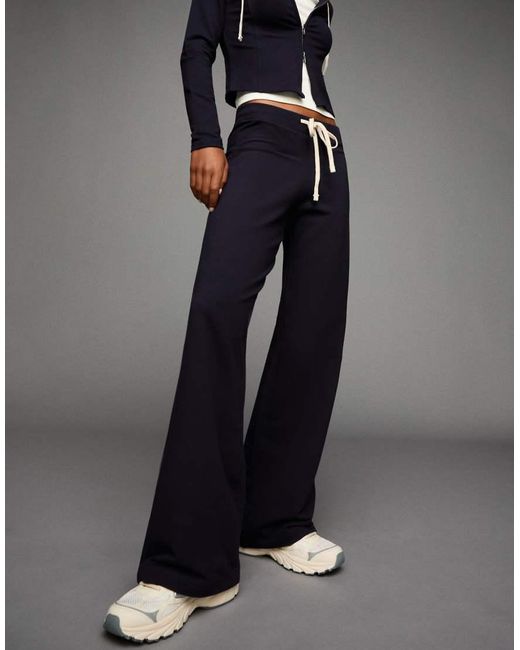 Bershka Gray Plush Jersey Trousers