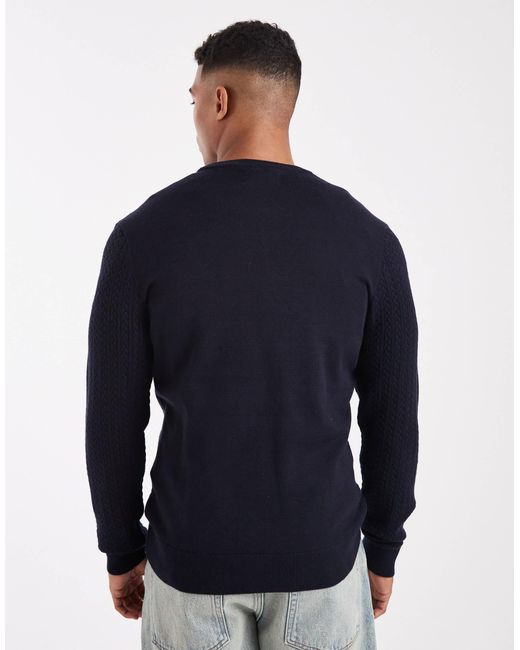 Threadbare – strickpullover in Blue für Herren