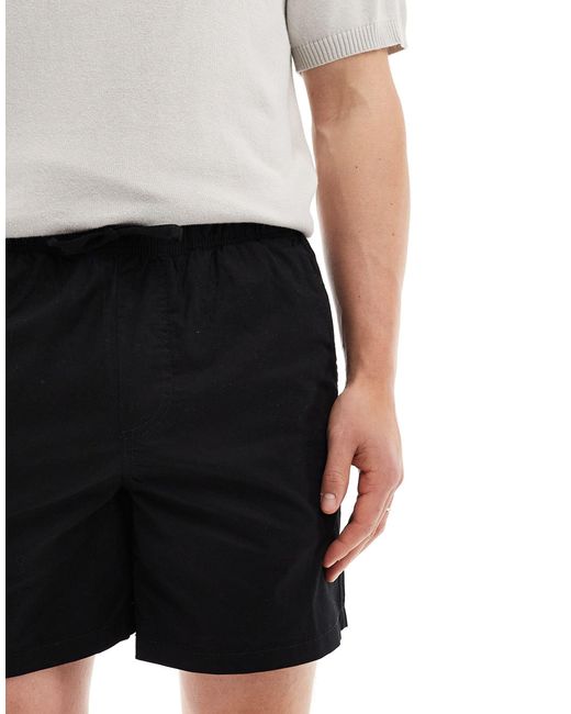 Pantalones cortos chinos s con cordón ajustable en la cintura Jack & Jones de hombre de color Black
