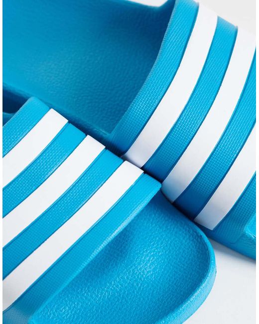Adidas Originals Blue Adidas Training Adilette Aqua Sliders for men