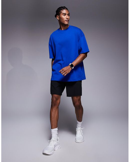 Icon - t-shirt oversize en coton épais à séchage rapide 4505 pour homme en coloris Blue