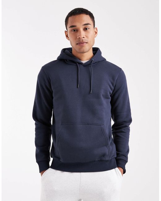 Only & Sons – schmal geschnittener kapuzenpullover in Blue für Herren