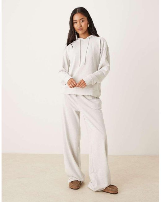 Jdy White Jersey Sweat Hoodie Co-ord