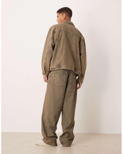 ASOS Natural Co-Ord Baggy Fit Jeans for men