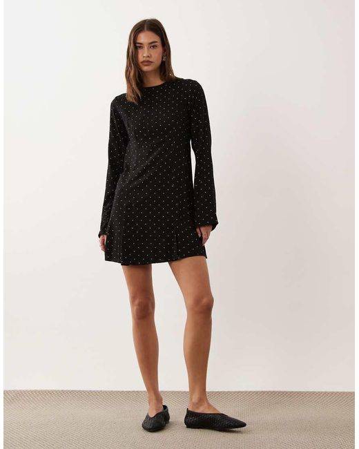 ASOS Black Long Sleeve Mini Dress