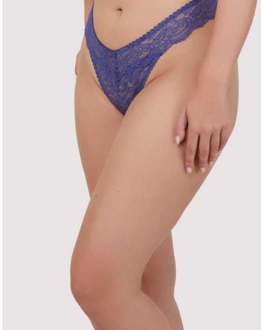 Playful Promises Blue Ariana Space Dust Everyday Comfort Lace Thong