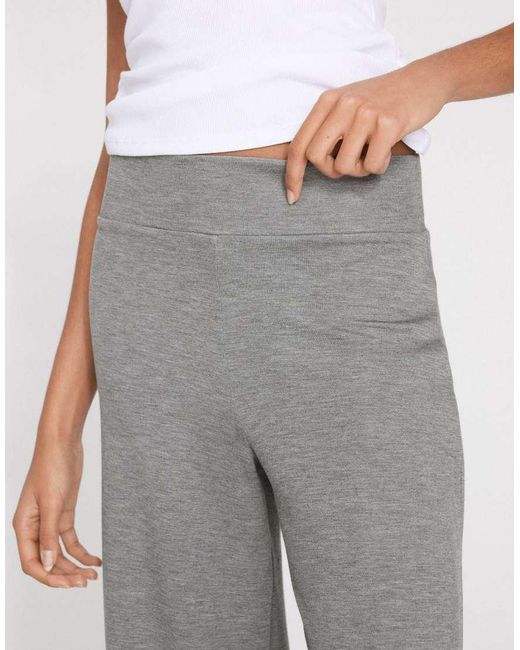Tezenis Gray Soft Touch Palazzo Trousers