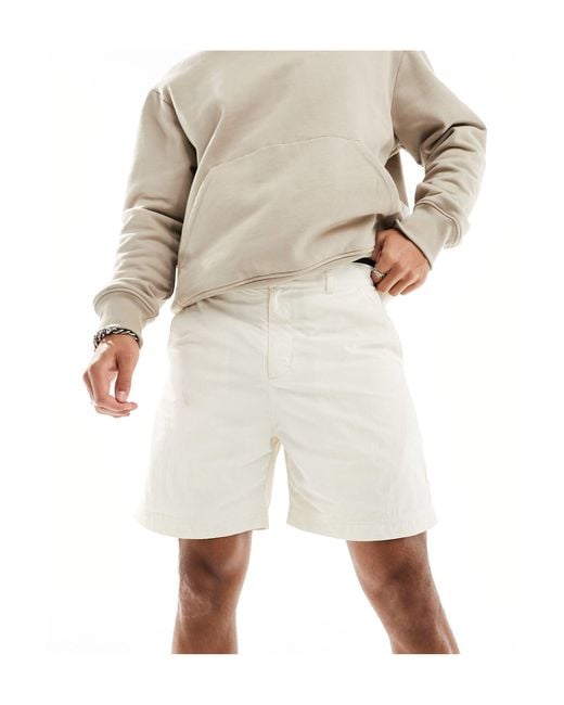 Adidas Originals Natural Woven Chino Shorts for men