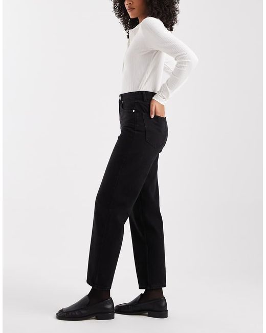 ONLY Black Robbie High Waist Straight Leg Jeans