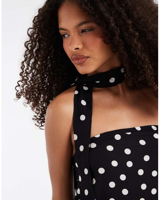 Vero Moda Black Woven Bandeau Top With Scarf Detail Co-Ord