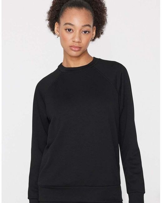 Tezenis Black Soft Touch Round Neck Sweatshirt
