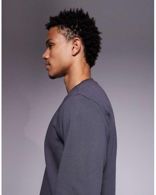 EA7 Blue Armani Train Core Central Logo Sweatshirt for men