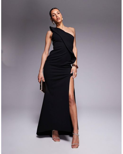 sage green dress macys Rent Asos Design One Shoulder Midi Dress In Patched Lace In Sage Green