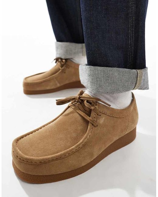 Zapatos Wallabee Oscuro Evo De -Beis Neutro Clarks de hombre de color Blue