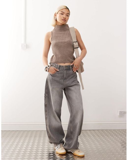 Collusion Natural Ribbed Roll Neck