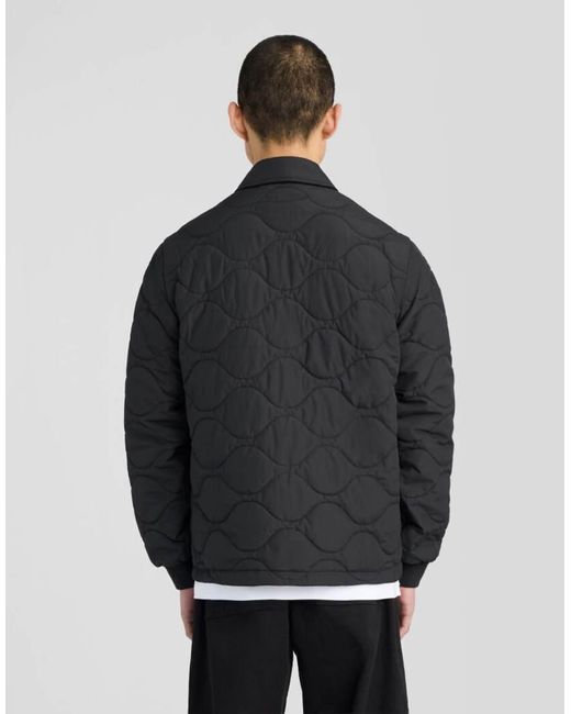 Lyle & Scott Gray Mid Jackets Quilted Ripstop Jacket for men