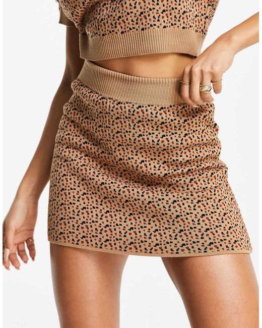 Fashionkilla Brown 70's Mini Skirt Co Ord
